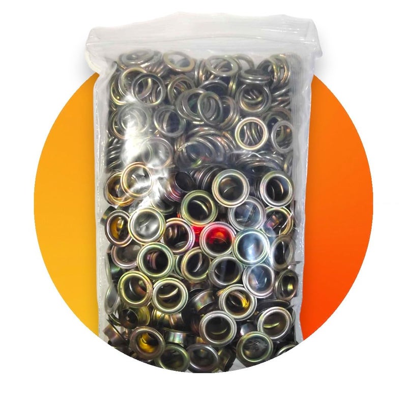 1000 Pcs Metal Grommets 19mm Outer Diameter 12mm Inner Ring Metal Leather Shoes Ring Eyelets for Shoes Clothes Handbag Fabric Curtains - Image 1