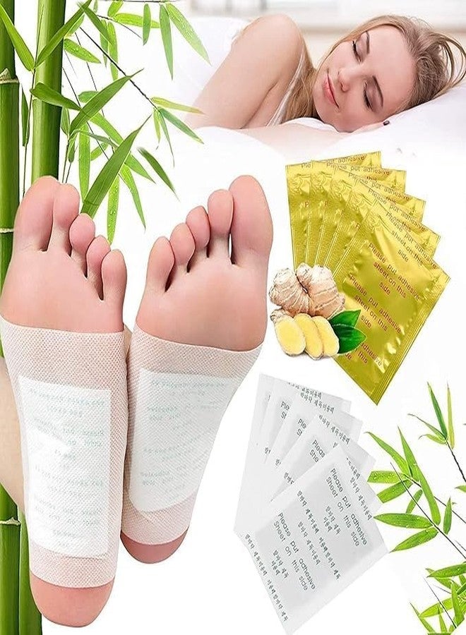 SWAMINE Detox Organic Health Foot Patch Remove,Pain Free Foot Pads for Stress Relief Sleep, Natural ingredients Toxins Ginger Foot Detox Pads For Adhesive Foot And Body Cleansing (10 PADS) - Image 1