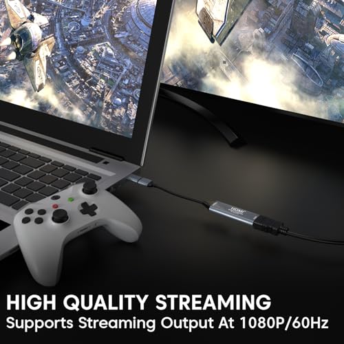 Sounce HDMI Capture Card with USB 3.0 Video Capture Card for Gaming, Streaming, Broadcast and Video Recording | Full HD 1080p/ 60FPS Support | Wide Compatibility | HDMI to USB | USB C Capture Card - Image 2