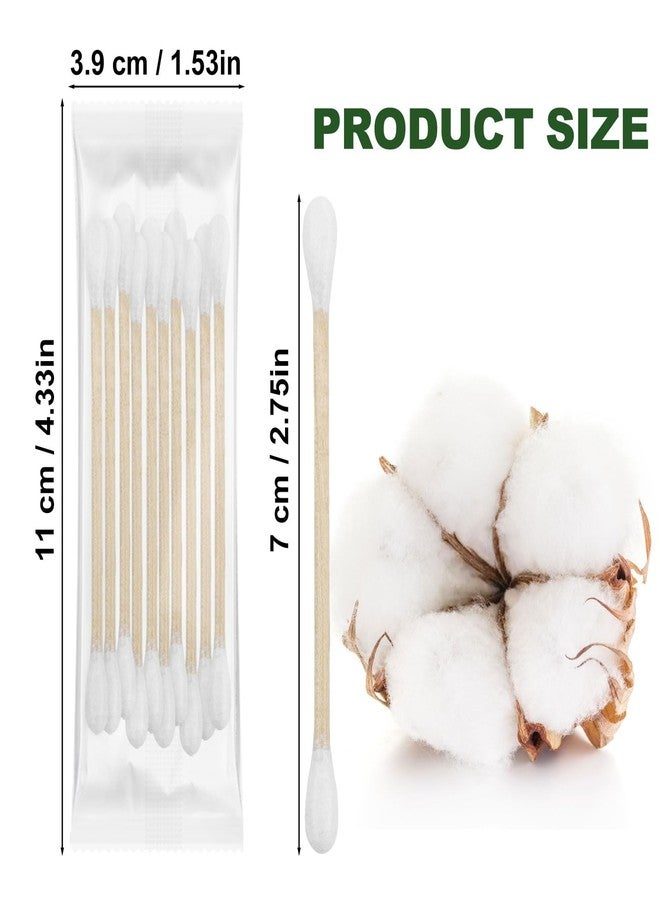 Twoworld Cotton Swabs Travel Size,Individually Wrapped Cotton Swabs Bulk 10 Pcs Per Pack,Double Tipped Wood Stick Cotton Swabs,Cotton Buds for Ear Make Up Hotel Daily Cleaning Pet Care Arts Crafts 50 - Image 2