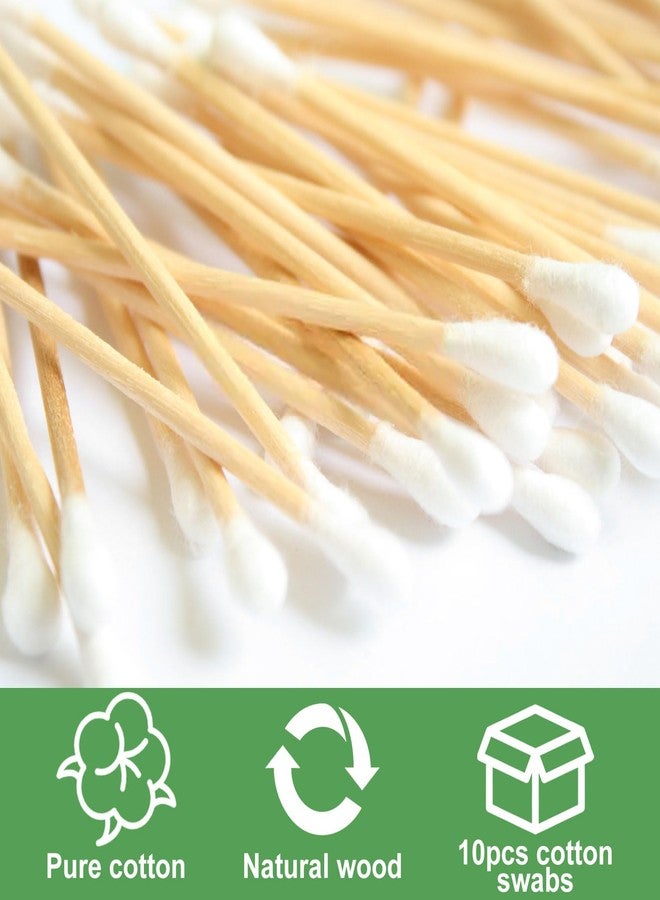 Twoworld Cotton Swabs Travel Size,Individually Wrapped Cotton Swabs Bulk 10 Pcs Per Pack,Double Tipped Wood Stick Cotton Swabs,Cotton Buds for Ear Make Up Hotel Daily Cleaning Pet Care Arts Crafts 50 - Image 5