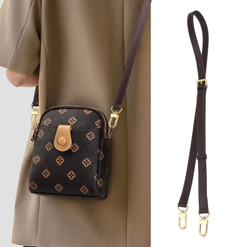 Genuine Leather Crossbody Strap 110-130CM Adjustable Vachetta Leather - " - Anti-Scratch Alloy Hooks Replacement Shoulder Strap for Bags Purses - Image 4