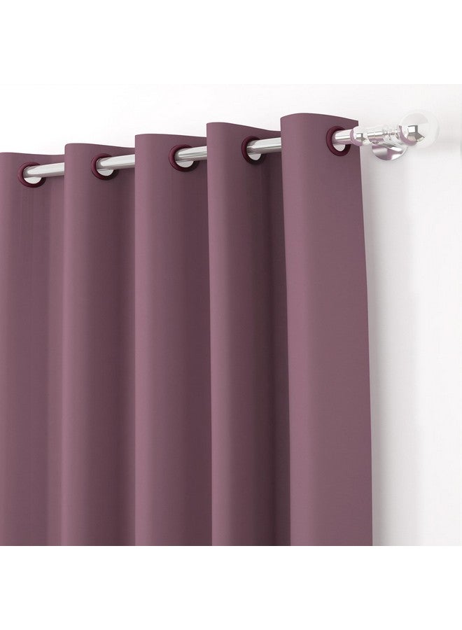 Story@Home Blackout Door Curtains 7 Feet Long Set of 1 | Solid Design Door Curtain | Thermal Insulated Curtains | Room Darkening Curtains | Door Curtains for Living Room | (116 x 215 cm, Burgundy) - Image 3