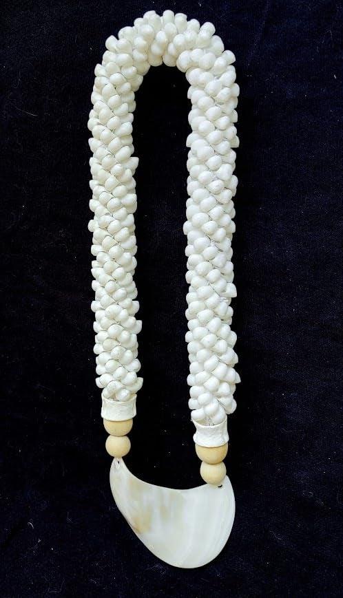 Generic Tamara ARTEFACTS Home Decor Wall Accent Mother of Pearl Crescent Necklace with Shells and Wooden Beads - Image 2