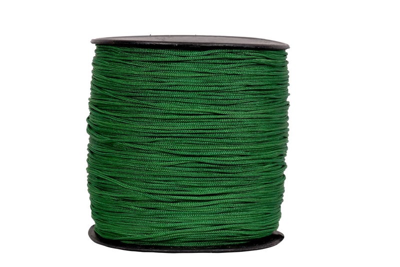 DAMODARAM DAMODARAM 1 MM Thickness Nylon Macrame Thread Cord for Jewellery Making Handbag Purse and Many Other DIY Crafts Length 400 MTR Colour Green  - Image 1