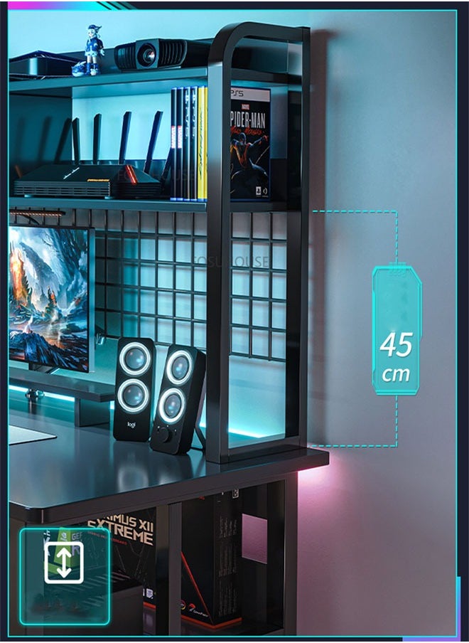 NKX Multifunctional Computer Table And Office Desk With Single Layer Book Shelf 120cm  - Image 3