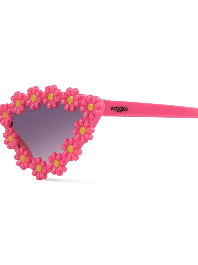 Woggles Stylish Pink Polarized Cateye Kids Sunglasses