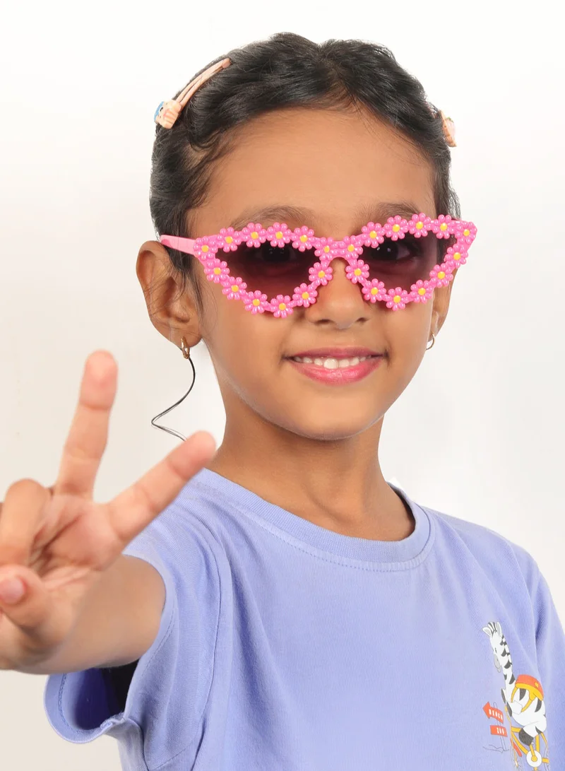 ووجلز نظارات شمسية أنيقة وردية مستقطبة على شكل عين القطة للأطفال