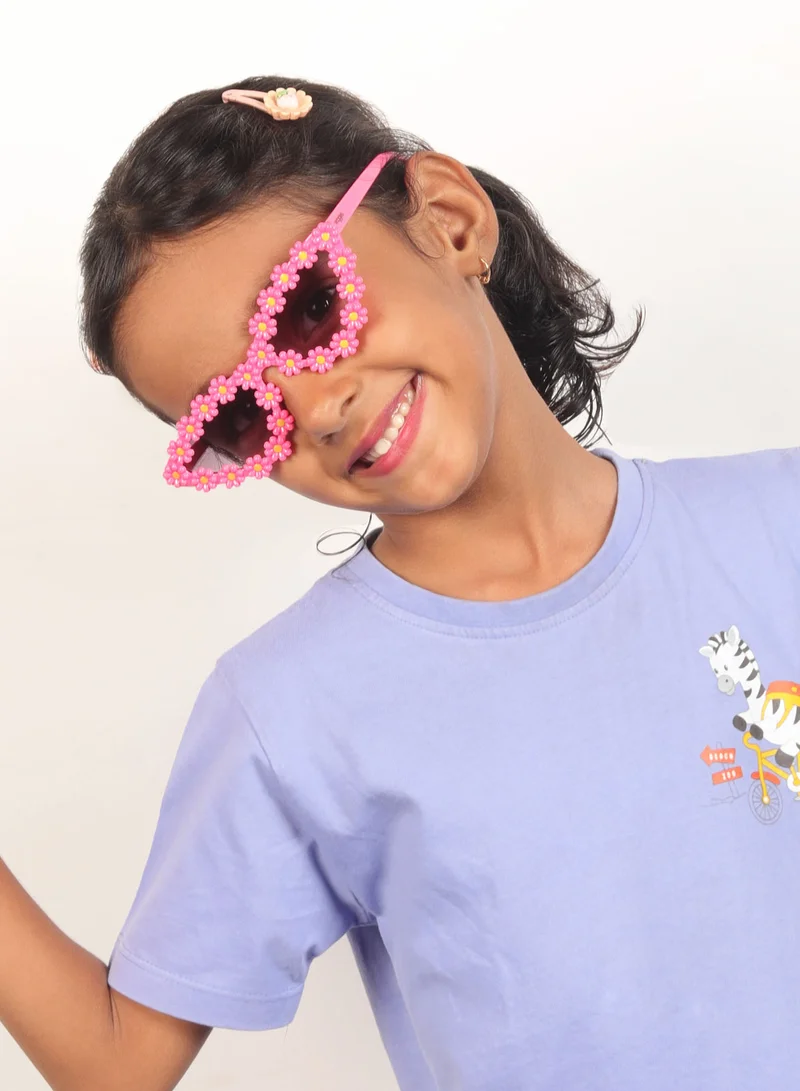 ووجلز نظارات شمسية أنيقة وردية مستقطبة على شكل عين القطة للأطفال