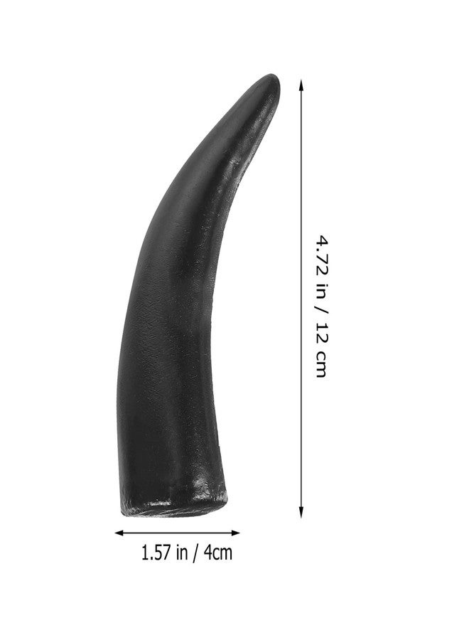 جارنيك عصابة رأس من Garneck مكونة من زوجين من الأبواق المقلدة بطول 4.7 بوصة مصنوعة يدويًا لتزيين حفلات التنكرية - Image 2