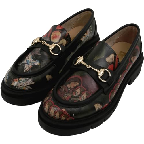 DOGO Penny Loafers for Women - Handmade and Vegan Platform Loafers for Women, Pure Reflection Design, Size 9 - Image 1
