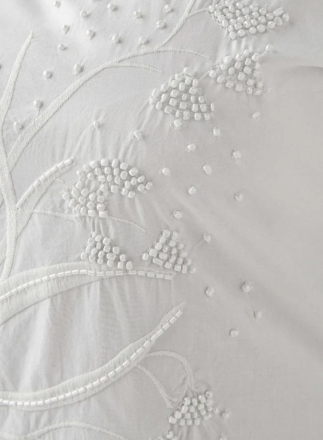 Ulla Popken Ulla Popken Relaxed Fit Cotton Top with Embellishment