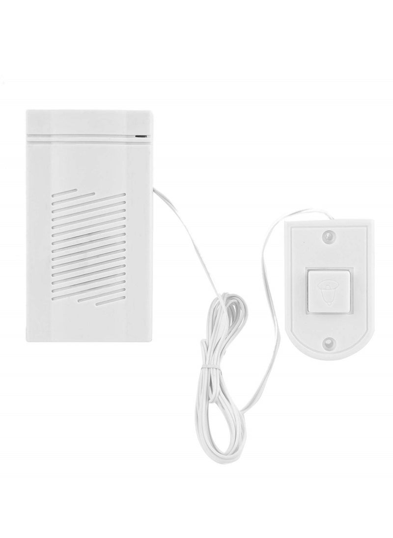 Wired Wall-Mounted Doorbell Kit with Push Button Chime, Perfect for Home, School and Laboratory Use