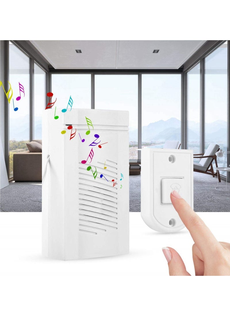 Wired Wall-Mounted Doorbell Kit with Push Button Chime, Perfect for Home, School and Laboratory Use