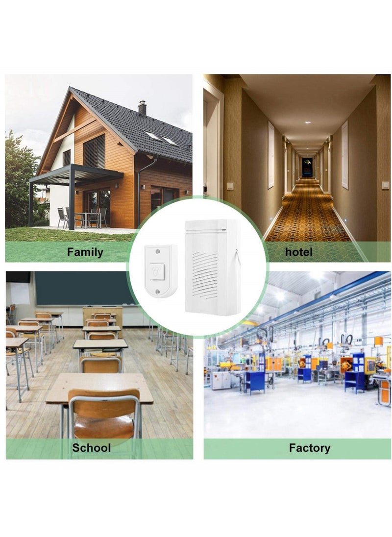Wired Wall-Mounted Doorbell Kit with Push Button Chime, Perfect for Home, School and Laboratory Use