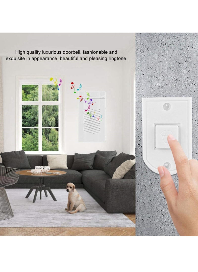 Wired Wall-Mounted Doorbell Kit with Push Button Chime, Perfect for Home, School and Laboratory Use