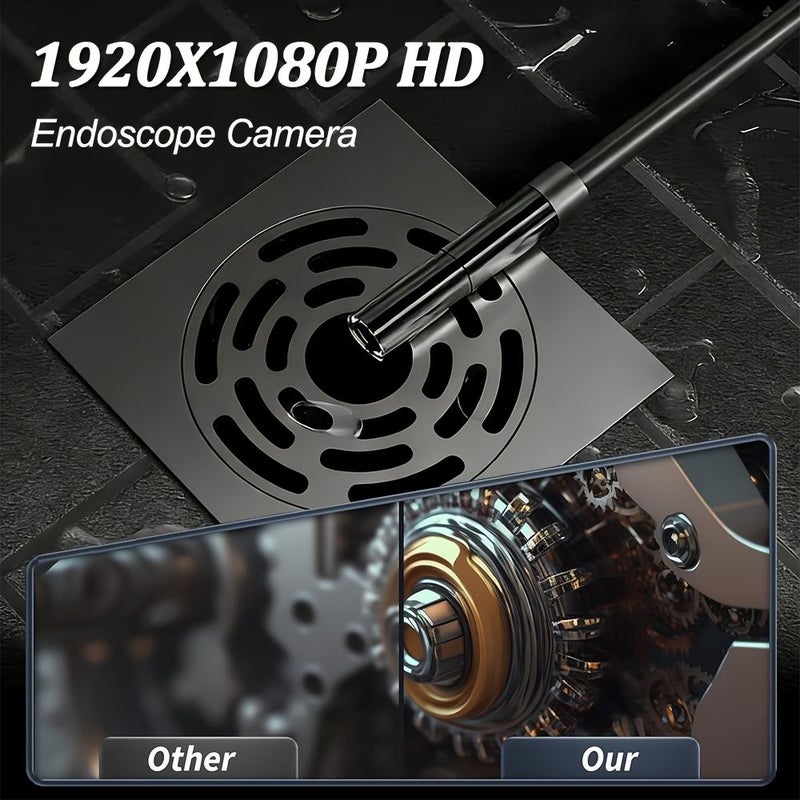 1920X1080P HD Inspection Snake Camera With 8 LED Lights 7854 Inch Semi Rigid Cord Borescope 43 Inch IPS Screen IP67 Lens Endoscope For Sewer Car Maintenance - Image 3