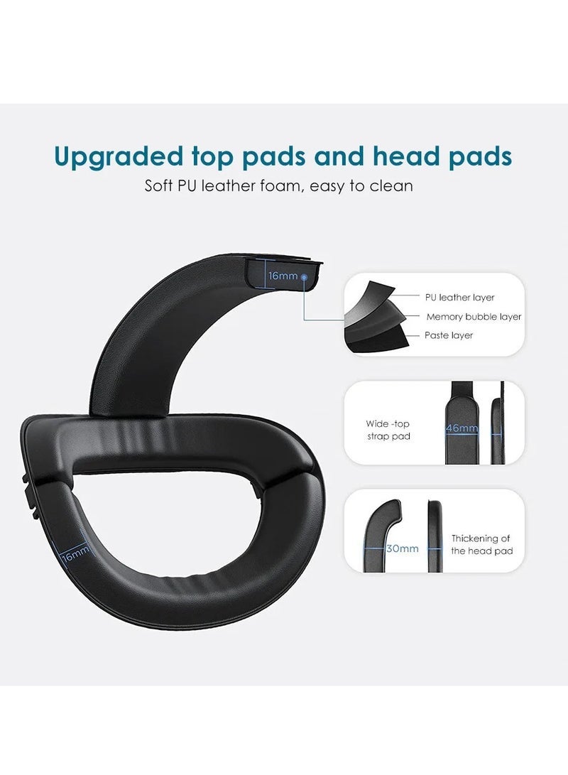 general 2in1 Charging Head Strap for Oculus Quest 2 Adjustable Alternative 8000mAh Head Strap For Oculus Quest 2 VR Accessories (Black) - Image 2