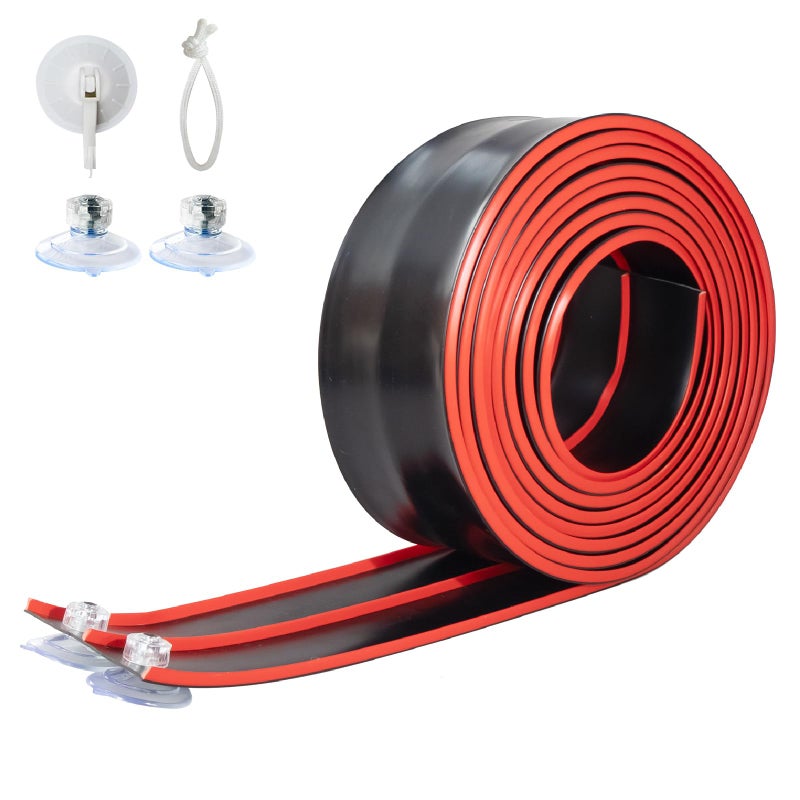 AQFR Flex Tracks 15 Ft for Kids Starter Set Flexible Race Car Ramp Track with Suction Cups Compatible with Diecast 164th Cars for Ages 3 Up Black Red - Image 3