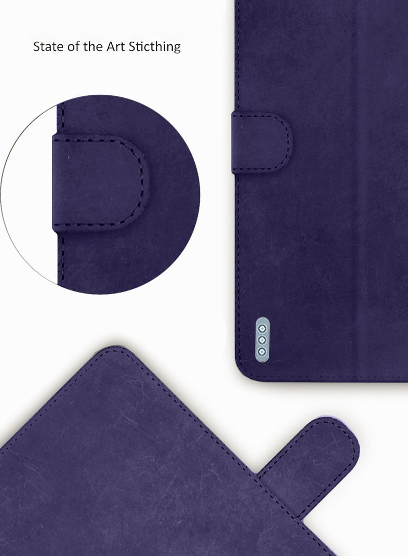 Wtech Xiaomi Pad 6 / Pad 6 Pro 11 inch (2023) - WTech PU Leather Magnetic Closure Flip Case Cover - Purple - Image 3