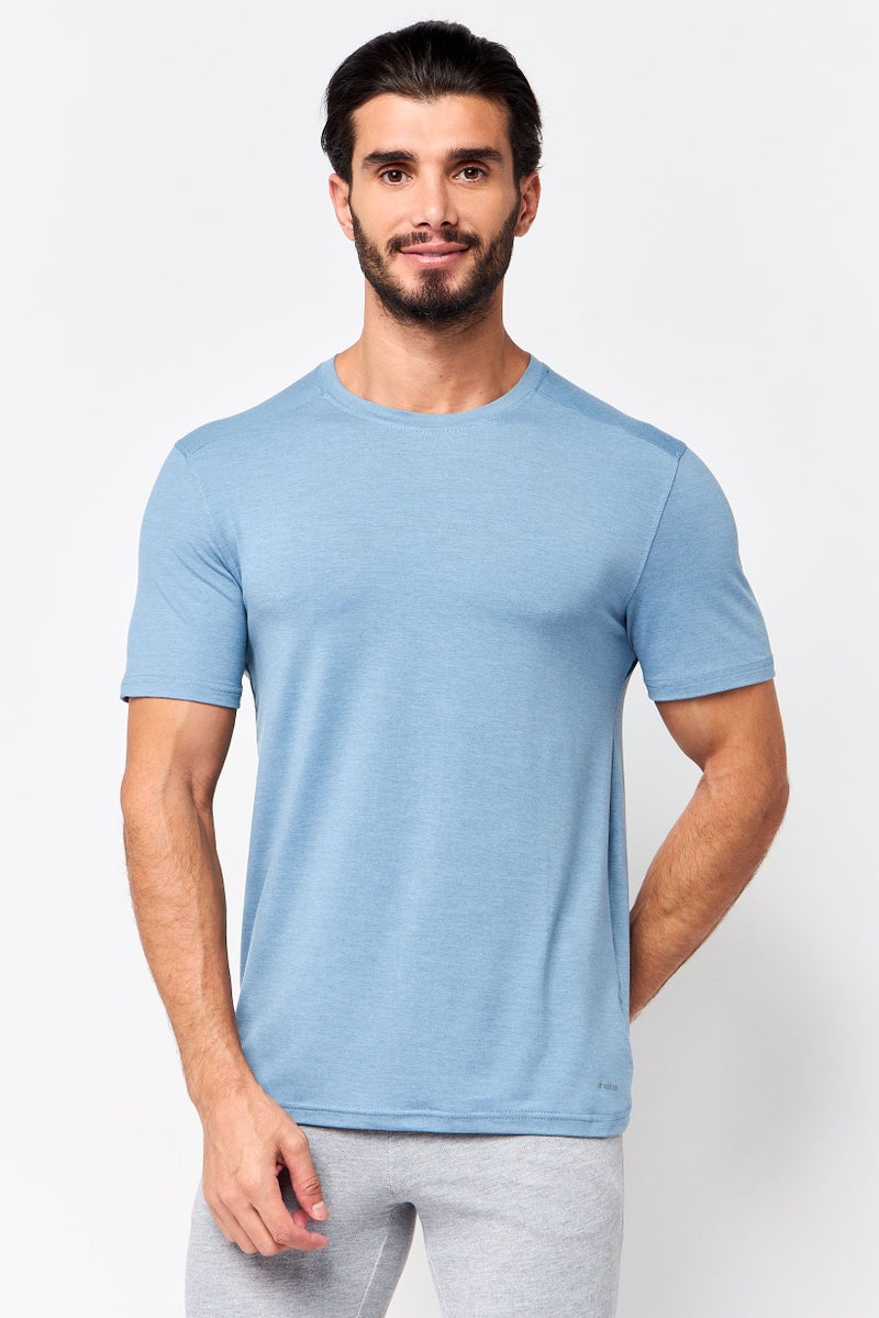MOTION Men Sportswear Fit Short Sleeve Outdoor T-Shirt, Slate Blue - Image 1