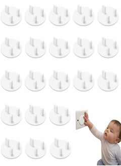 Generic 20 Pcs Baby Proofing UK Plug Socket Cover Plug Covers,Child Safety Electrical Socket Covers,Child Proof Electrical Plug Protectors for Child Baby Home and School,Wihte  - Image 1
