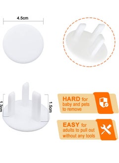 Generic 20 Pcs Baby Proofing UK Plug Socket Cover Plug Covers,Child Safety Electrical Socket Covers,Child Proof Electrical Plug Protectors for Child Baby Home and School,Wihte  - Image 2