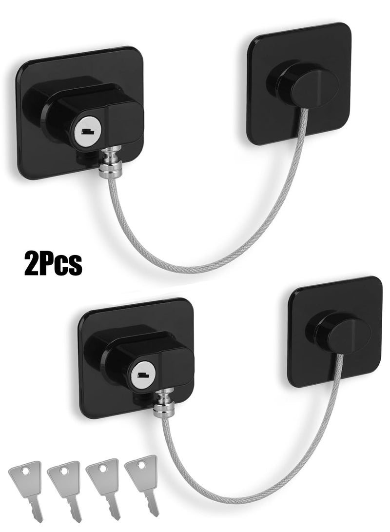 Child Refrigerator Lock, For Cabinet, Drawers, Window and Door, 2Pcs - Image 1