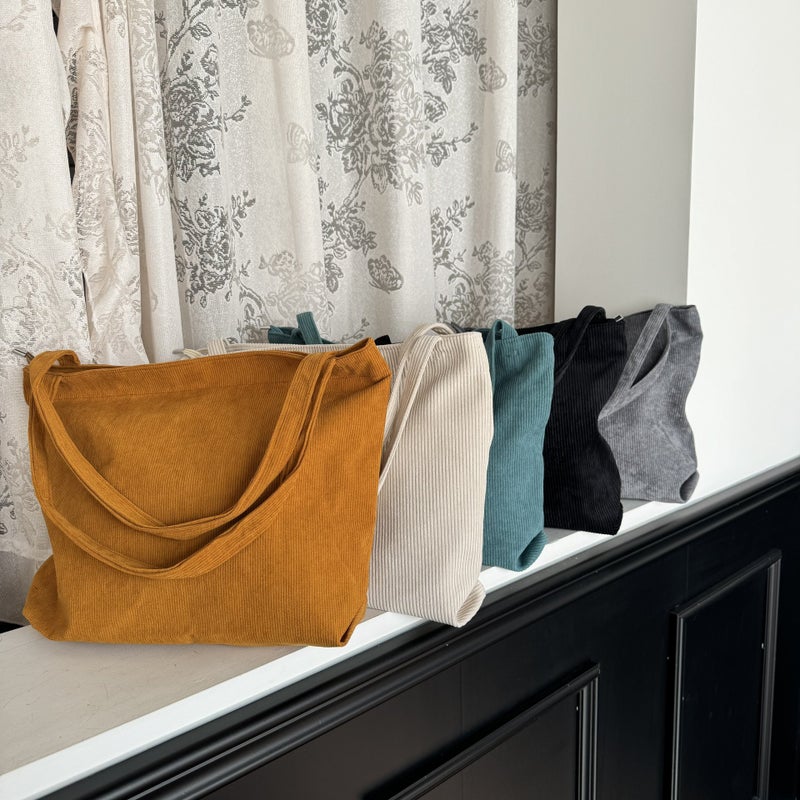 Women's Corduroy Shoulder Bag - Image 4