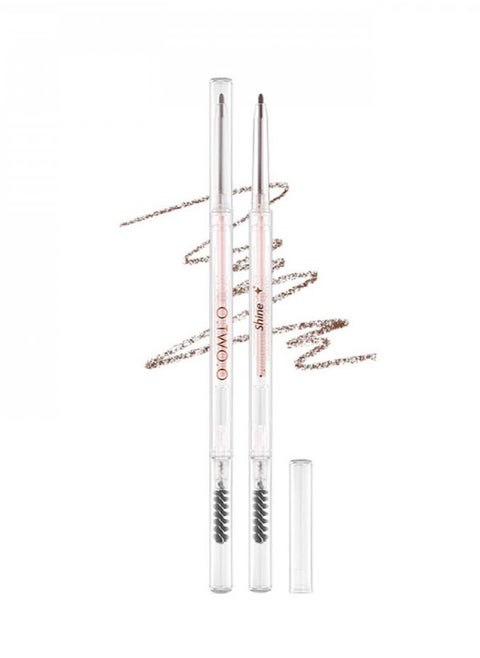 O.TWO.O Charming Slender Pinter Shine Eyebrow Pencil 02 Gray Brown 0.12g