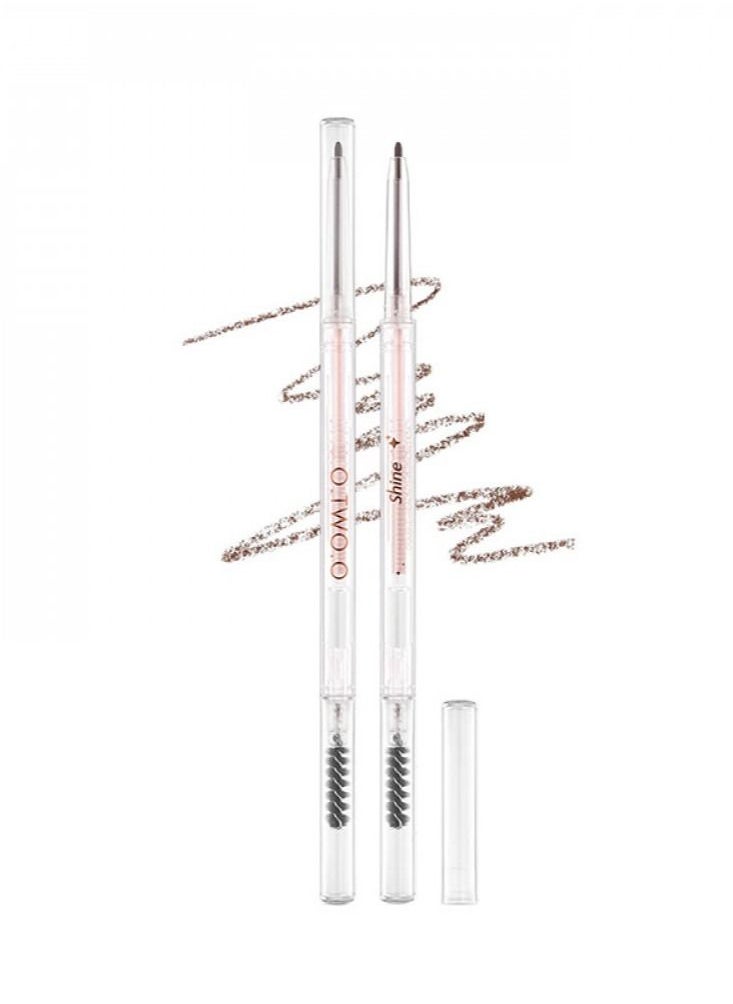 O.TWO.O Charming Slender Pinter Shine Eyebrow Pencil 02 Gray Brown 0.12g