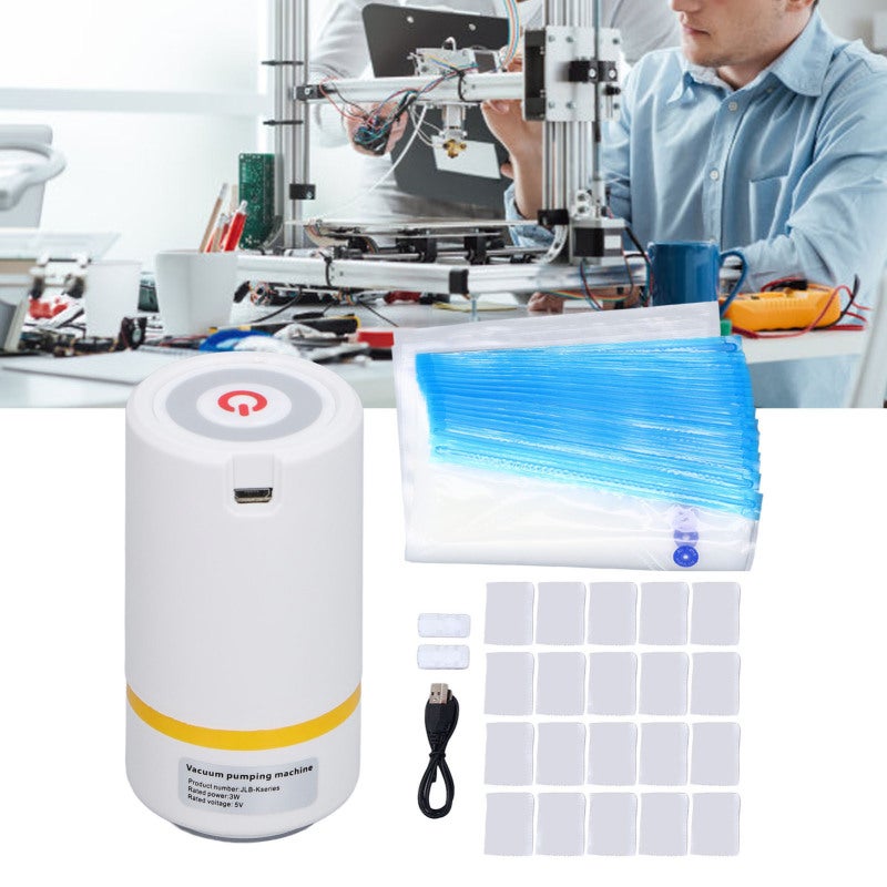 Filament Storage Bags: 34x30cm Food Grade PE & PA Material - Powerful Automatic Pump Reusable Desiccants Vacuum Kit for 3D Printer Consumables, Food, Pet Supplies Storage - Image 2
