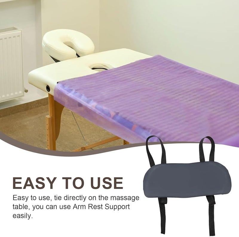 حامل مسند ذراع قابل للطي لأسرة التدليك للاستخدام في الصالونات والمنازل باللون الأسود - Image 5