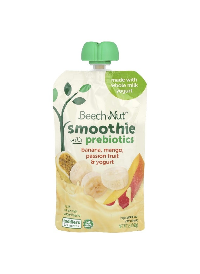 Beech-Nut Beech-Nut, Smoothie with Prebiotics, 12+ Months, Banana, Mango, Passion Fruit & Yogurt, 3.5 oz (99 g)  - Image 1