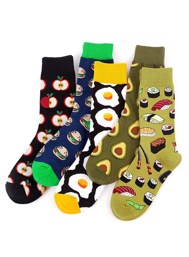 10PCS الرجال الجوارب فستان المرأة فانكي متعة الابتكار نمط القطن مجنون تصميم طاقم الجوارب (متعددة الألوان-C1) - Image 2