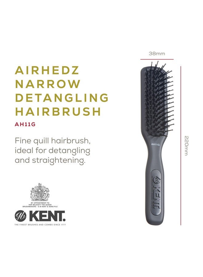 كينت فرشاة شعر Kent AH11G Airhedz Pro ذات الدبابيس الضيقة، فرشاة فك التشابك ذات الدبابيس الدقيقة مثالية لتصفيف الشعر وفرد الشعر، غير قابلة للخدش لفك التشابك بدون ألم - Image 2
