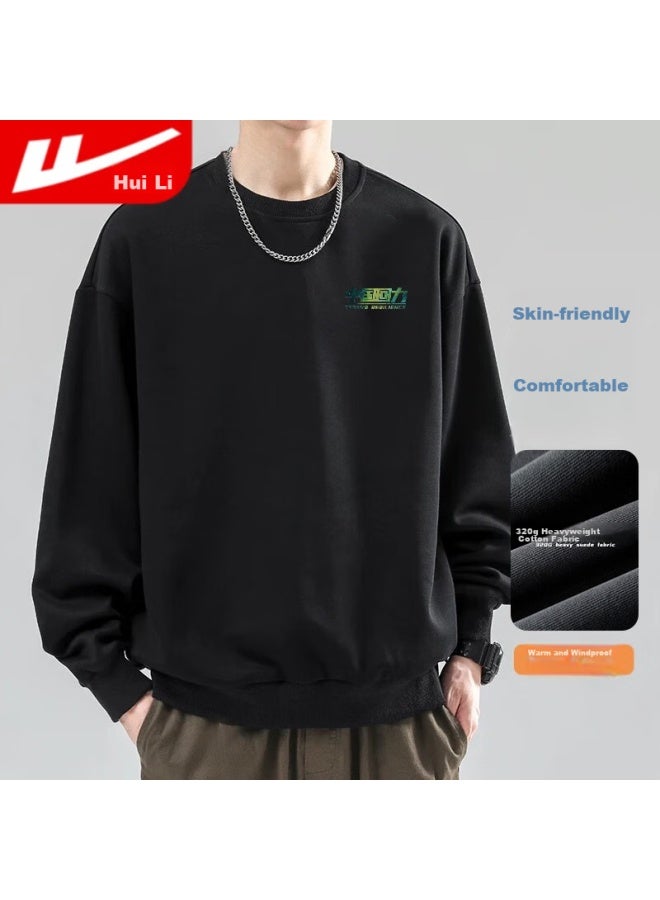 Warrior Sweatshirt For Men, Spring And Autumn Sports Long-sleeve T-shirt, Loose-fitting Versatile Casual Round Neck Top, Base Layer For Men's Clothing - Image 1