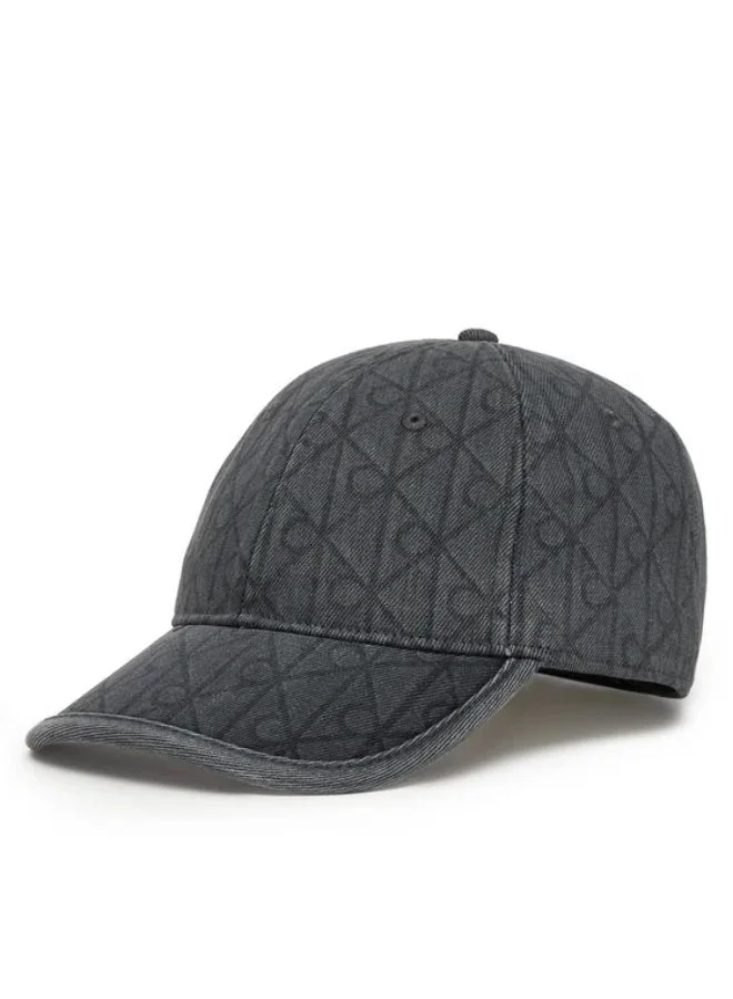 CALVIN KLEIN Burnout Emblem Logo Denim Cap