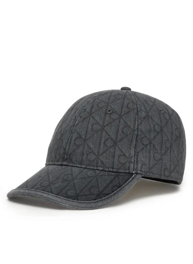 CALVIN KLEIN Burnout Emblem Logo Denim Cap - Image 2