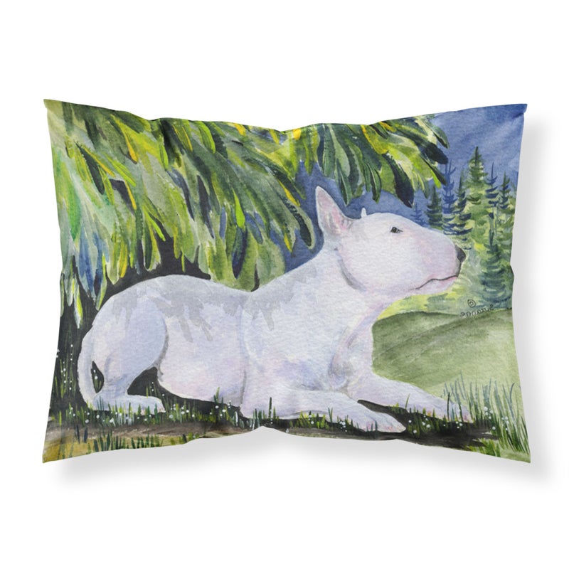 ""Caroline's Treasures SS8266PILLOWCASE Bull Terrier نسيج ماص للرطوبة كيس وسادة قياسي كبير متعدد الألوان""