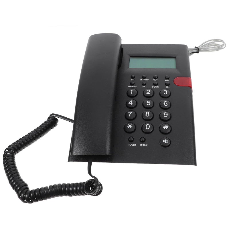 Uonlytech Large Button Corded Landline Phone with Loud Ringer for Home Office Black - Image 2