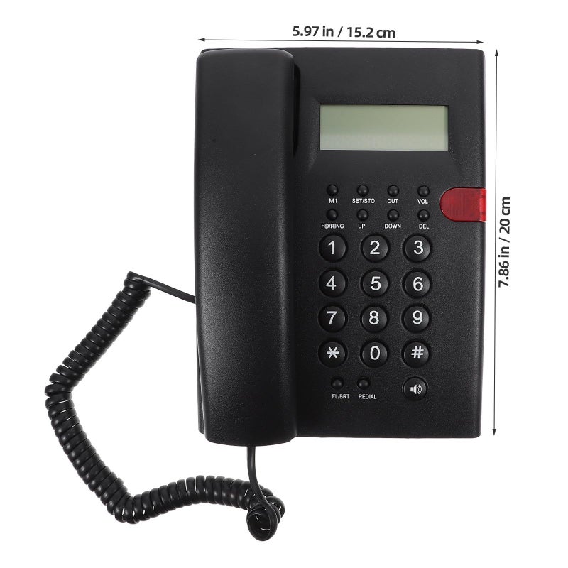 Uonlytech Large Button Corded Landline Phone with Loud Ringer for Home Office Black - Image 3