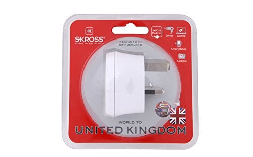 Skross World to UK Country Travel Adaptor, White - Image 5