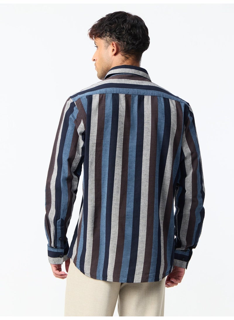 The Souled Store Cotton Linen Stripes: Pluto - Image 4