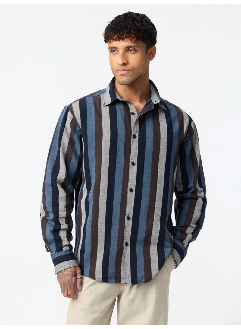 The Souled Store Cotton Linen Stripes: Pluto