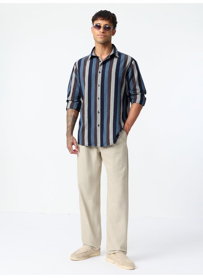 The Souled Store Cotton Linen Stripes: Pluto - Image 2