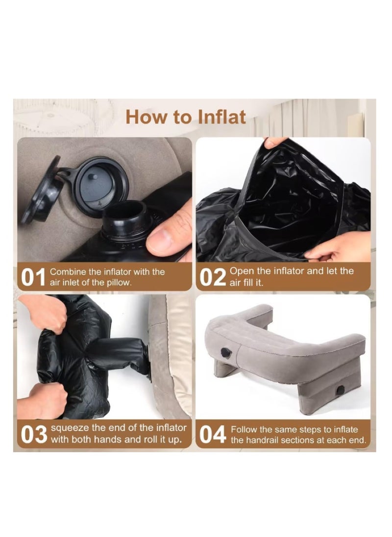 Generic Large Inflatable Mosquito Arm Pillow, New Generation for Reading and Demo Games Steam Deck Switch and Xbox while Sitting on Bed, Sofa and Floor, PVC Plastic  - Image 4