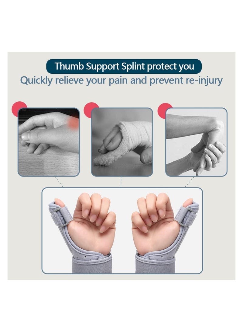 Thumb Splint and Carpal Tunnel Wrist Brace Adjustable Support for Left and Right Hands Relief for Arthritis Tendonitis Sprains Suitable Day and Night - Image 3