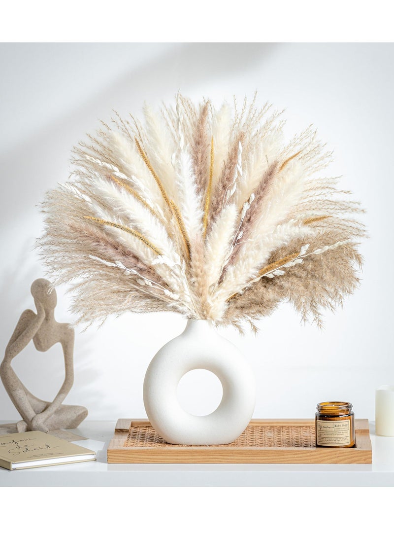 Natural Dried Pampas Grass for Home Decor Boho Decor Bouquet Phragmites Dried Flowers Bouquet for Wedding Floral Arrangements Home Decorations (80PCS) - Image 1