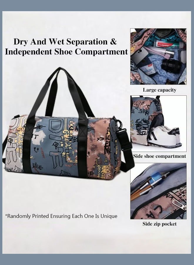 Canway Multi Functional Large Capacity Carry on Luggage Bag Wet and Dry Separation Shoe Compartment Gym Bag Suitcase with Perfect for Short Business Trips and Travel - Image 1